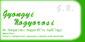 gyongyi mogyorosi business card