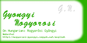 gyongyi mogyorosi business card